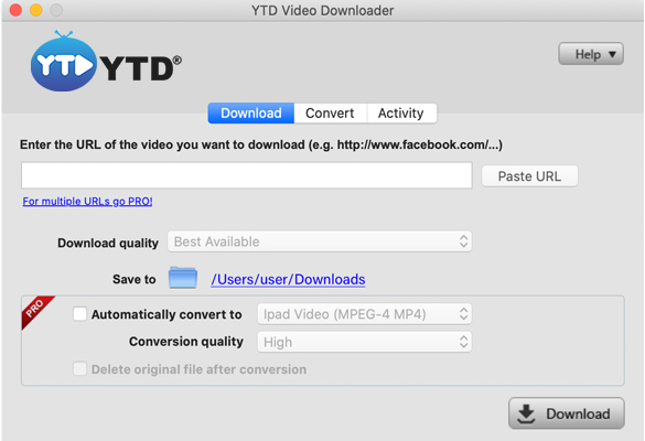 YTD Video Downloader UI