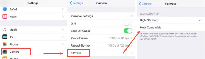 Change iPhone Format in Camera Settings