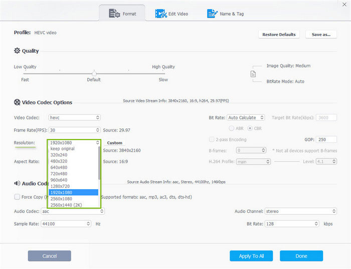 process iPhone HEVC video