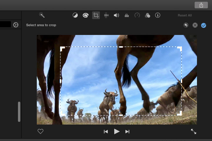 Change Aspect Ratio in iMovie on Mac