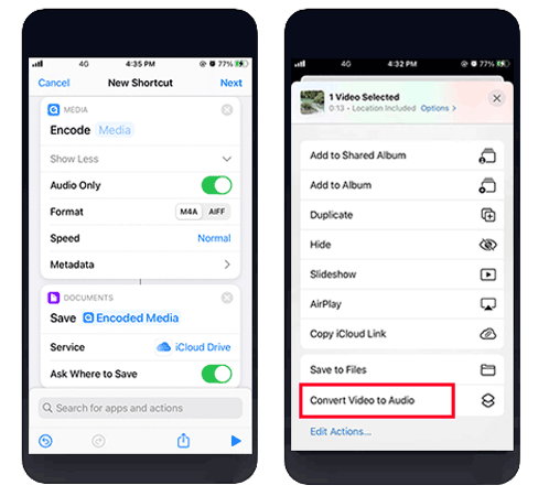 Convert Video to Audio on iPhone