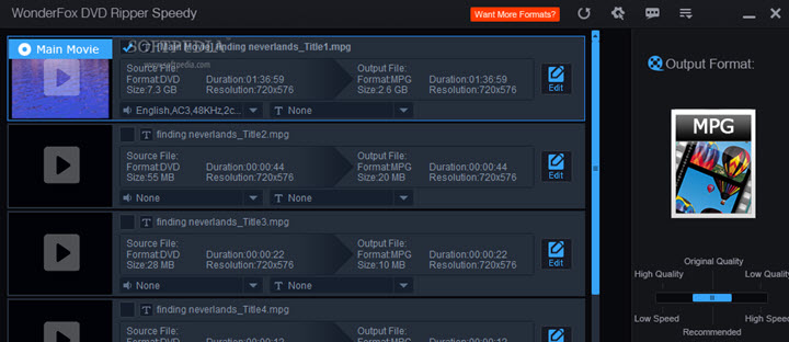 WonderFox Free DVD Ripper Speedy UI
