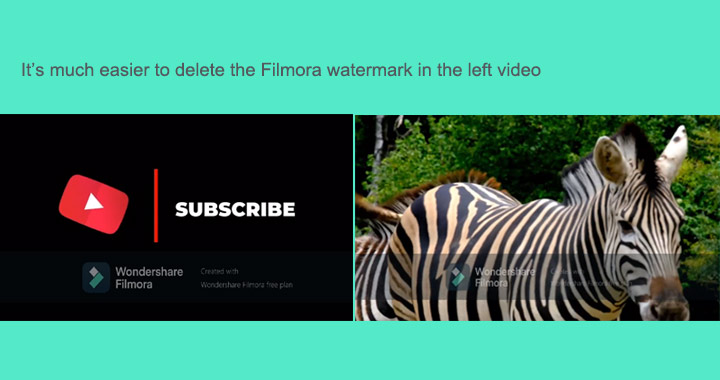 Filmora Watermark in Different Videos