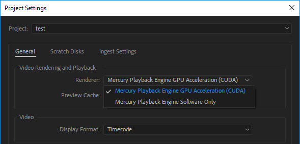enable gpu acceleration in adobe premiere pro cc