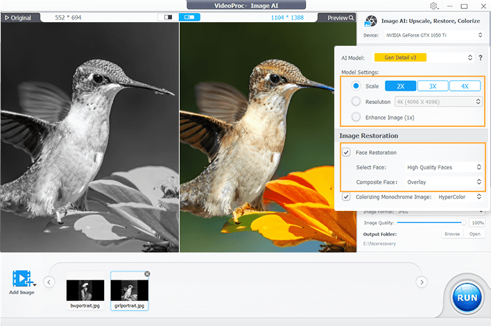 VideoProc AI Face Restoration - Step 3