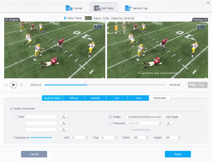 Add subtitles to sports highlight video in VideoProc