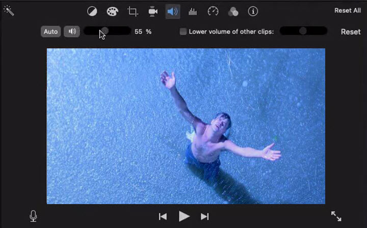 Amplify video sound with iMovie