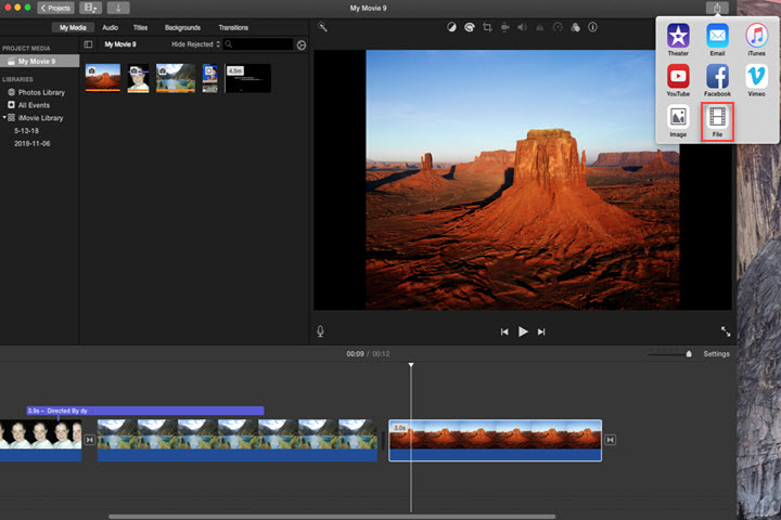 Export Video - iMovie