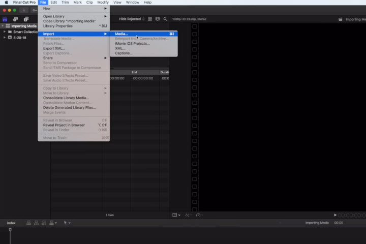 Import Video to FCP X