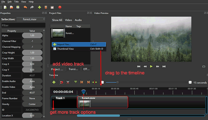 OpenShot Tutorial - Import Video