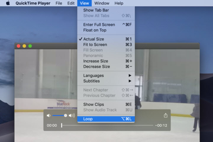 How to make a video loop in QuickTime