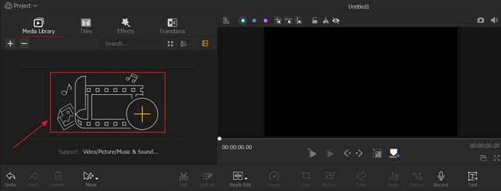 Load a quiet video to VideoProc