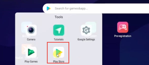 Go to PlayStore in NoxPlayer