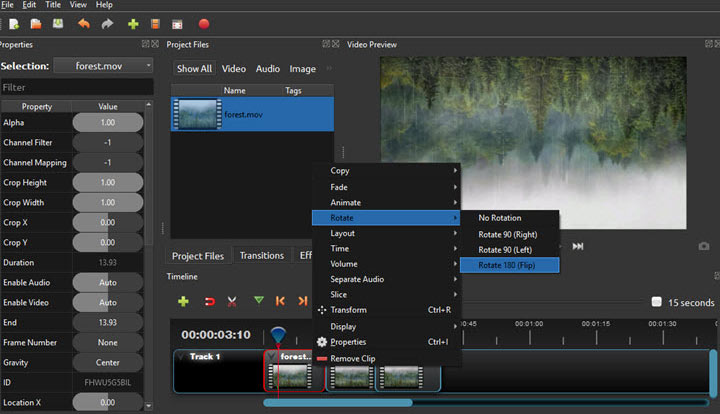 OpenShot Tutorial - Rotate or Flip Video