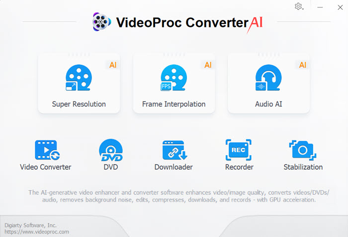 Import video to VideoProc