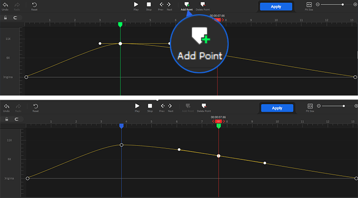 Add Speed Point in Speed Editor