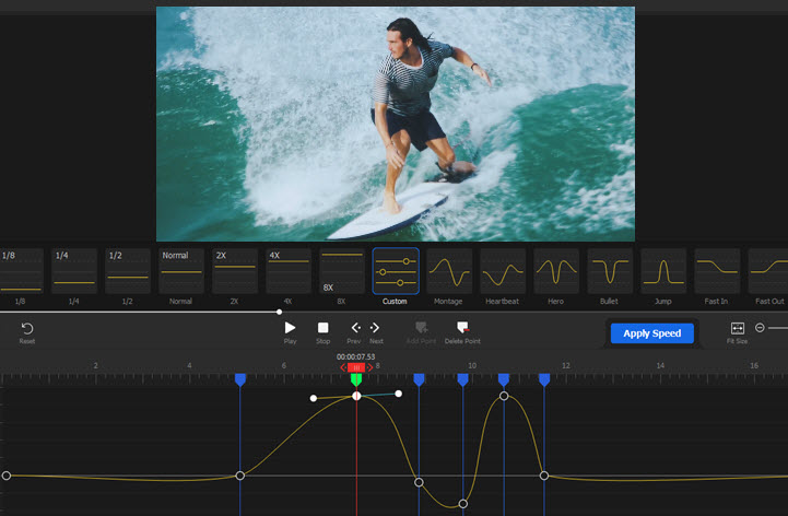 Change DJI drone video speed